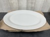 20" Plain Oval White Platters - Lot of 3 - 4