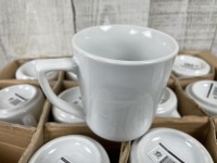 8.75oz Plain White Coffee Mugs - Lot of 24
