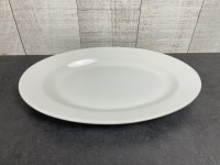 11.75" Plain White Oval Platters - Lot of 11