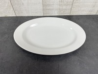 10" Plain White Oval Platters - Lot of 12