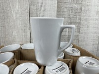 8.5oz Plain White Tall Mugs - Lot of 24