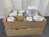 7.5oz Plain White Tea Cups - Lot of 24 - 2
