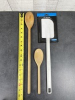 Woodens Spoons and Spatula - Lot of 3 Pieces