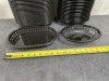 Lot of Two Sizes Black Food Baskets - 2