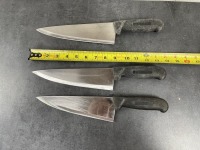 Black Chef's Knives - Lot of 3