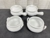 Plain White Chilli and French Onion Bowls with Lids - Lot of 4 (6 Pieces) - 2
