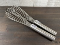 14" Heavy Stainless Whisks, New - Lot of 2
