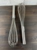 14" Heavy Stainless Whisks, New - Lot of 2 - 3