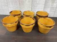 Dudson 4" Harvest Mustard Pots, New, Made in England - Lot of 6