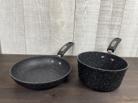 Starfrit Rock Residential 8" Fry Pan with 1.5qt Sauce Pan, New - Lot of 2 Pieces