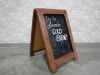 2 Sided Wood Menu Chalk Board Side - 2