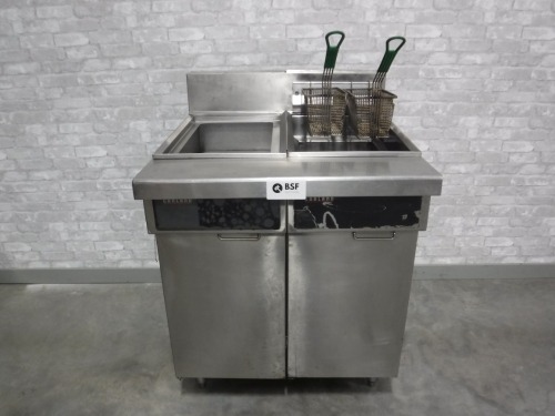 34.5" Frymaster 50lb Natural Gas Fryer with Dump Station, Model AS-WH-90