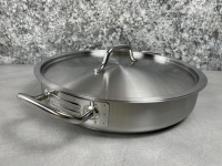 7.5qt Extra Heavy Duty Stainless Brazier with Lid