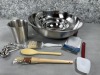 Heavy Duty Stainless Bowls with Baking Tools - Lot of 12 Pieces