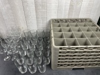 25 Comp. Rack - (10) 11oz Perception Wine, Libbey 3057 (23) Cooler Glasses