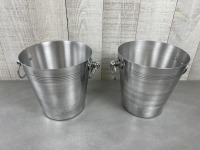 Aluminum Champagne Buckets - Lot of 2