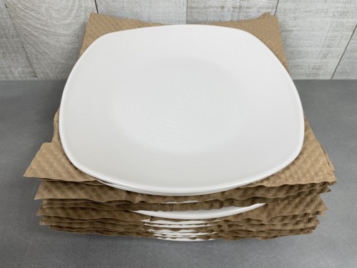 Dudson Evo Pearl 10-3/8" Square Chef's Plates - Lot of 12