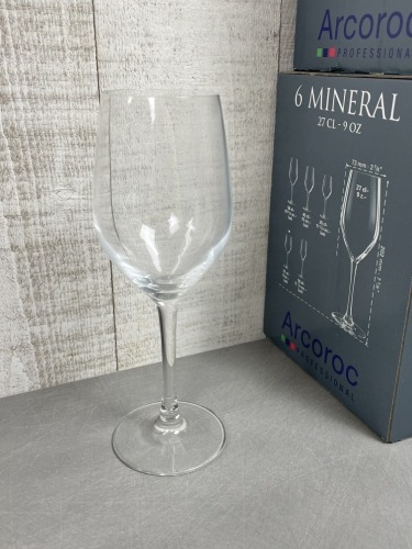 270ml/9oz Mineral Wine Glasses, Arcoroc H2010 - Lot of 24