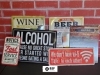 Lot of Assorted Art - Wine, Beer, Wifi, Alcohol