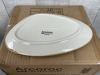 10" x 7" Terrastone White Porcelain Oval Platter, Arcoroc FJ547 - Lot of 12 - 3