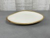 6.5" Terrastone White Porcelain Oval Plate, Arcoroc FJ550 - Lot of 36