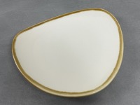 9" Terrastone White Porcelain Oval Plate, Arcoroc FJ549 - Lot of 18