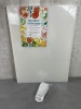 18" x 24" x 1/2" White Poly Cutting Board and Brush - Lot of 2 Pieces - 2