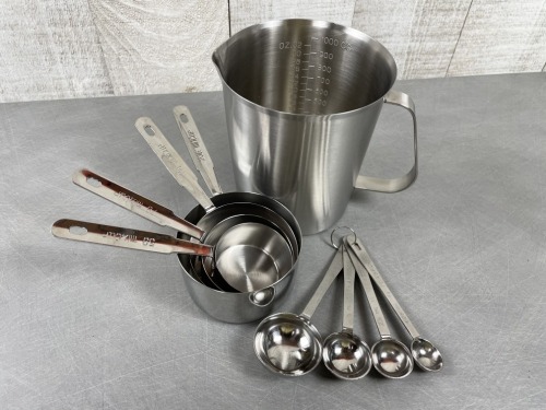 Stainless Steel Measuring Set - Lot of 9 Pieces