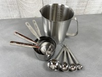 Stainless Steel Measuring Set - Lot of 9 Pieces