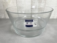 9.75" Unisson 140oz Stackable Glass Bowls, Arcoroc L7829 - Lot of 6