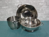 Stainless Colanders - Lot of 3