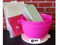 Misc Lot Tupperware (Pink Bowls are 13.5" Inch Included Lids)