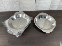 6" Stainless Au Gratin Dishes - Lot of 6
