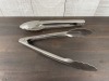9" Heavy Duty Stainless Tongs - Lot of 2 - 2