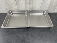 2/3 Stainless 2.5" Deep Food Pans - Lot of 2