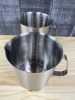 1000ml Heavy Stainless Graduated Measures - Lot of 2 - 3