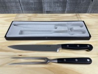 8" Carving Knife with 6" Fork, Premium Forged Set