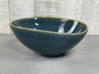 70oz, 10-1/2" Blue Terrastone Bowls - Lot of 6