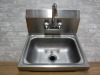 17" Stainless Steel Wall Mount Hand Sink w/Faucet