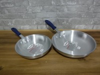8" and 10" Browne Thermoalloy Commercial Aluminum Fry Pans - Lot of 2 Pcs