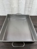 16" x 20" x 3.5" Heavy Carbon Steel Strapped Roasting Pan - 2