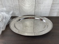 12" Oval Stainless Platters - Lot of 6