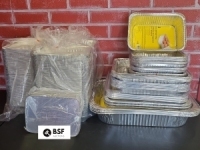 Lot of Assorted Tinfoil Pans and To-Go Containers