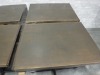 24" x 30" Walnut Stain Wood Tables with Black Bases - Lot of 6 - 3