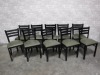 Ladderback Chairs with Green Seats - Lot of 10 - 2