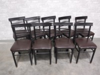 Brown and Black Chairs - Lot of 9
