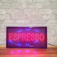 19" x 10" LED Espresso Sign