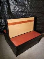 48" Double Sided Booths Wood with Vinyl Seat - Lot of 2