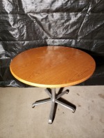 Wood Round Table (35"W x 30"H)