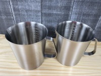 1000ml Heavy Stainless Graduated Measures, New - Lot of 2